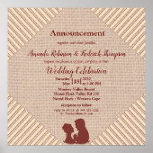 Tan - Marsala Wine en een getextureerde roze huide Poster (Voorkant)