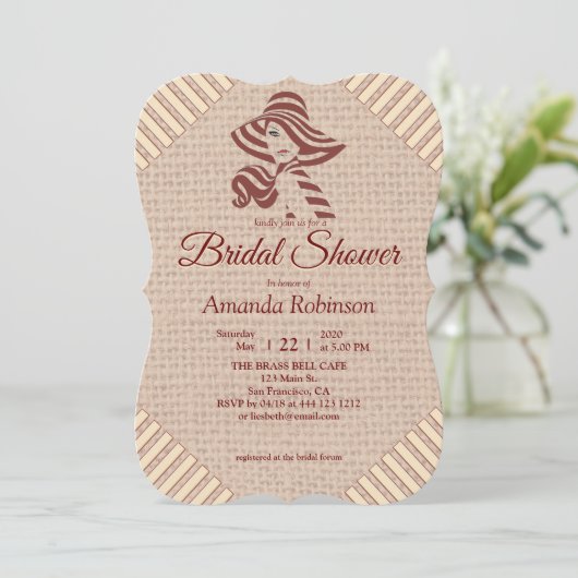 Tan - Marsala Wine en getextureerd uit roze Kaart (Staand voorkant)