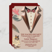 Tan - Marsala Wine & Hues of Pink Bachelor Kaart (Voorkant / Achterkant)