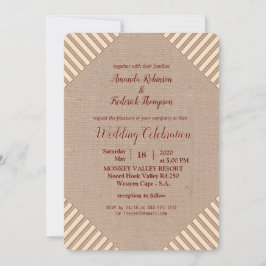 Tan - Marsala Wine , Hues of Pink Wedding Kaart