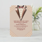 Tan - Marsala Wine - Modern Hues Bachelor Kaart (Staand voorkant)