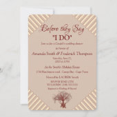 Tan, Marsala Wine - Modern Wedding Shower Kaart (Voorkant)