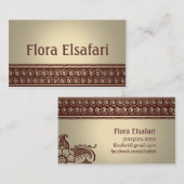 Tan Mehindi Visitekaartje (Voorkant / Achterkant)