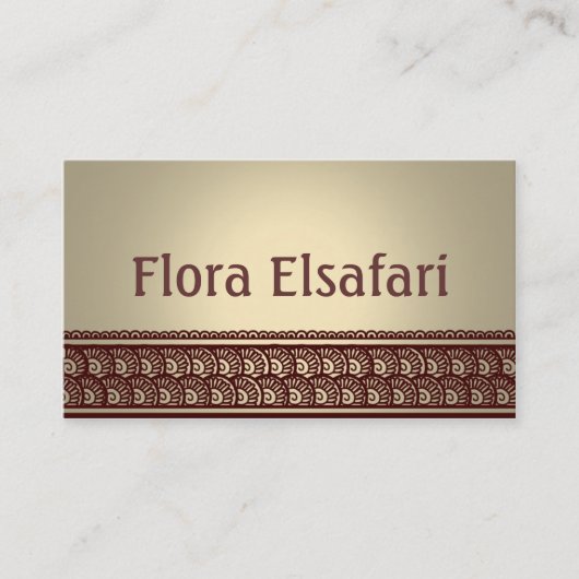 Tan Mehindi Visitekaartje (Voorkant)