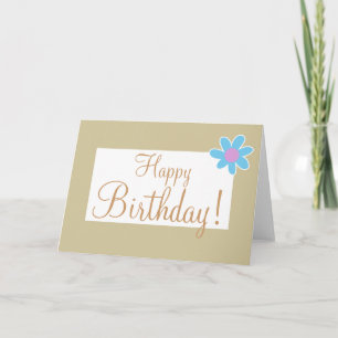 Tan met hoekventilator "Birthday Card" Kaart