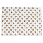 TAN MET TEDDYBEER GEZICHTEN MET GROENE BOOG STROPD GROOT CADEAUZAKJE (Achterkant)