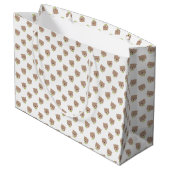 TAN MET TEDDYBEER GEZICHTEN MET GROENE BOOG STROPD GROOT CADEAUZAKJE (Achterkant Gekanteld)