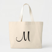 Tan met zwart monogram grote tote bag (Voorkant)