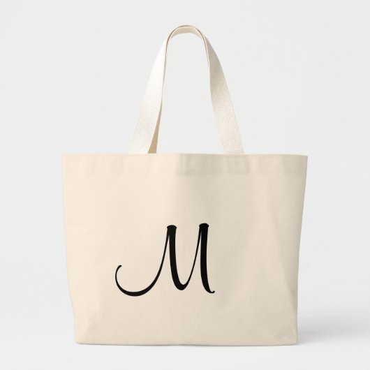 Tan met zwart monogram grote tote bag (Voorkant)