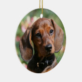 Tan Miniture Dachshund Keramisch Ornament (Rechts)
