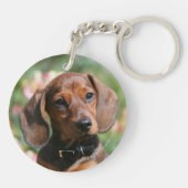 Tan Miniture Dachshund Sleutelhanger (Achterkant)