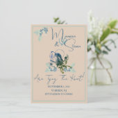 Tan, Mint, & Blue Orchid sparen de datum Kaart (Staand voorkant)