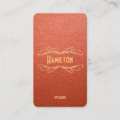 Tan Mock Leather Instagram Style Visitekaartje (Voorkant)
