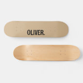 Tan Moderne Naam | Klassiek Trendy Persoonlijk Skateboard (Horizontaal)