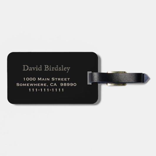 Tan Monogram Bagagelabel voor Mannen (Achterkant horizontaal)