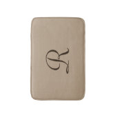 Tan Monogrammed Plush Badmat (Voorkant Verticaal)