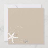 Tan Navy Blue Ivory Beach Vrijgezellenfeest Kaart (Achterkant)