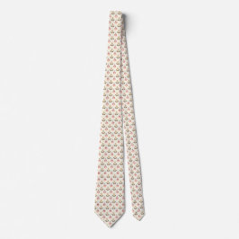 Tan necktie featuring a subtle geometric pattern  stropdas