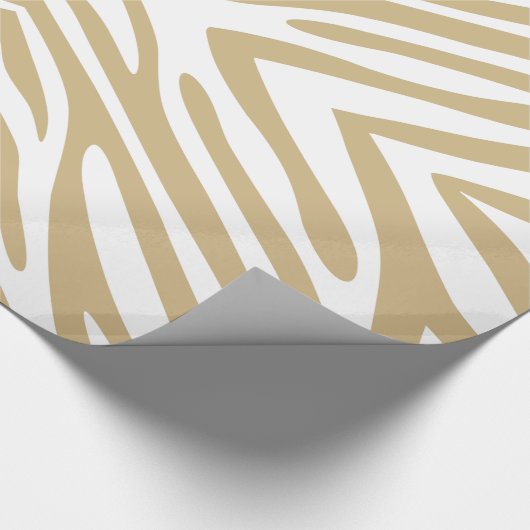 Tan Neutraal Zebra Cadeaupapier (Hoek)