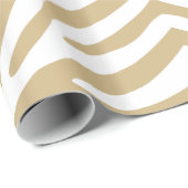 Tan Neutraal Zebra Cadeaupapier (Rol Hoek)