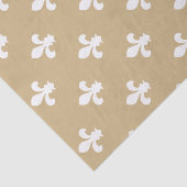 Tan Neutral Fleur de Lys Tissuepapier (Detail)