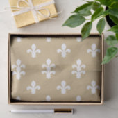 Tan Neutral Fleur de Lys Tissuepapier (Geschenk)