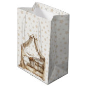 TAN NEUTRAL KLEUREN BOHO BABY WIEG MEDIUM CADEAUZAKJE (Achterkant Gekanteld)