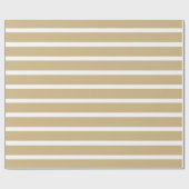 Tan Neutrale Stripes Cadeaupapier (Vlak)
