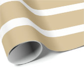 Tan Neutrale Stripes Cadeaupapier (Rol Hoek)