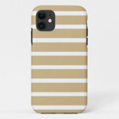 Tan Neutrale Stripes Case-Mate iPhone Case (Achterkant)