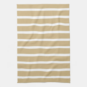 Tan Neutrale Stripes Theedoek