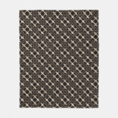 Tan op zwart fleece deken (Voorkant)
