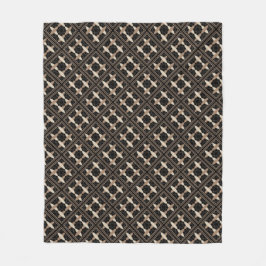 Tan op zwart fleece deken