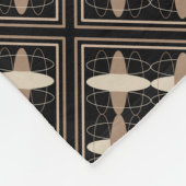 Tan op zwart fleece deken (Hoek)