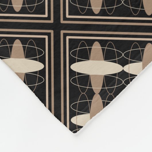 Tan op zwart fleece deken (Hoek)