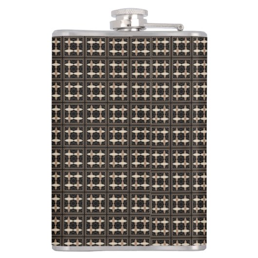 Tan op zwart heupfles (Achterkant)