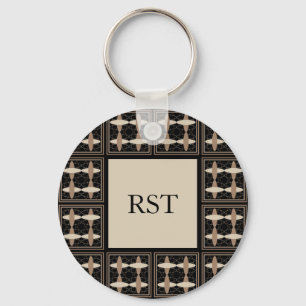 Tan op zwart sleutelhanger