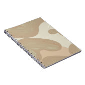 Tan Paint Lines Notebook – Minimalist Chic Notitieboek (Rechterzijde)