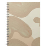 Tan Paint Lines Notebook – Minimalist Chic Notitieboek (Voorkant)