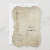 Tan Paris Parisian Rehearsal Dinner Kaart (Voorkant)