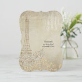 Tan  Paris Parisian Stylish Vrijgezellenfeest Kaart (Staand voorkant)