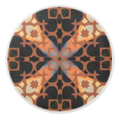 Tan Pattern Drawer Pull Keramische Knop (Voorkant)