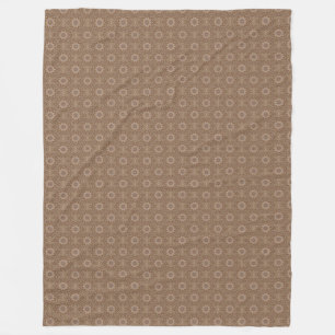 Tan Pattern Fleece Blanket Deken