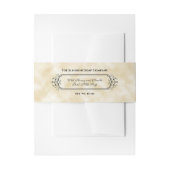 Tan perkament papier stijl zeep buik band uitnodigingen wikkel (Voorkant Voorbeeld)