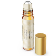 Tan Perkamentstijl Parfum Roller Flessenetiket