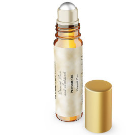 Tan Perkamentstijl Parfum Roller Flessenetiket Waterfles Etiket