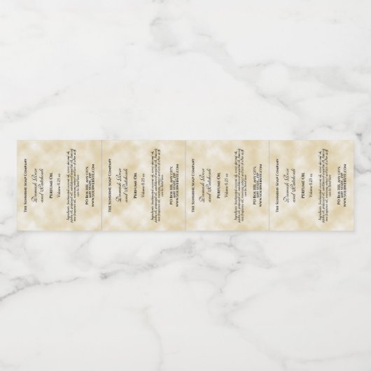 Tan Perkamentstijl Parfum Roller Flessenetiket Waterfles Etiket (Enkel label)