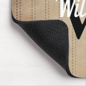 Tan  Pinstripe Retro Zwart Monogram Muismat (Hoek)