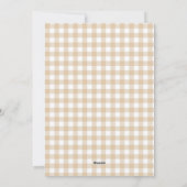 Tan Plaid Kerst Kaart (Achterkant)