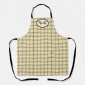 Tan Plaid Masculine Schort (Voorkant)